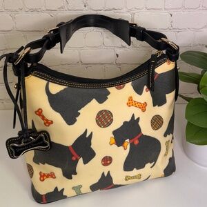 Dooney & Bourney Scottie Ivory & Black Handbag